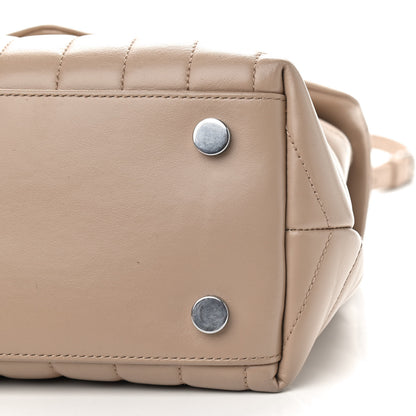 Saint Laurent Calfskin Y Quilted Monogram Medium Loulou Satchel Dark Beige 9 of 9