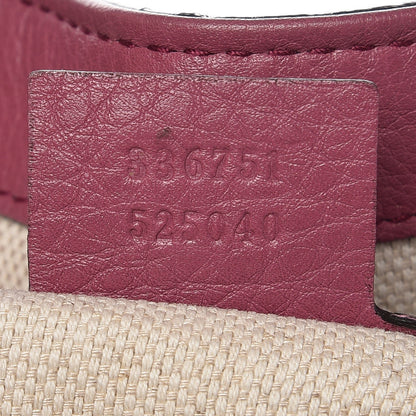 Gucci Pebbled Calfskin Small Soho Shoulder Bag Peonia Flower 8 of 9