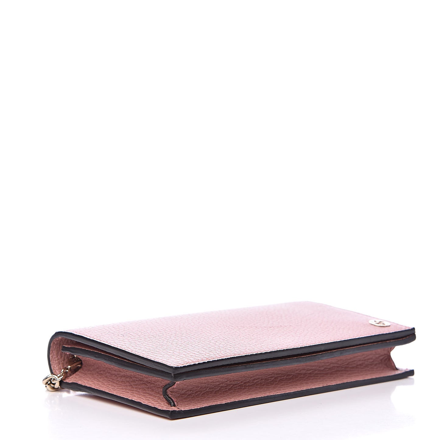 Dollar Calfskin Medium Betty Chain Wallet Soft Pink