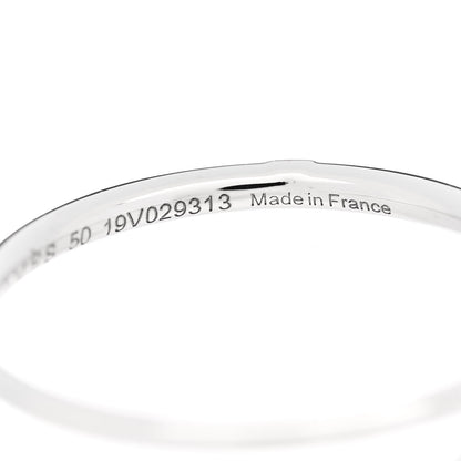 Hermes 18K White Gold Diamond Gambade Ring 50 5.25 5 of 6