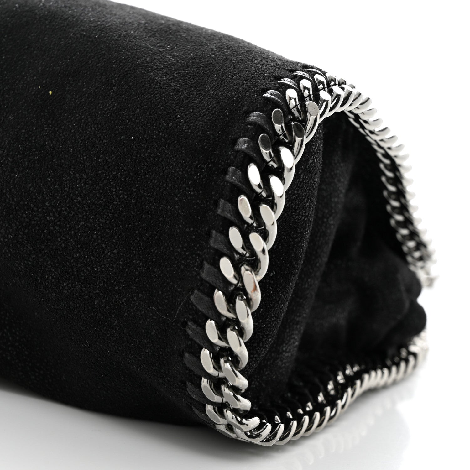 Stella McCartney Shaggy Deer Mini Falabella Fold Over Tote Black 10 of 11