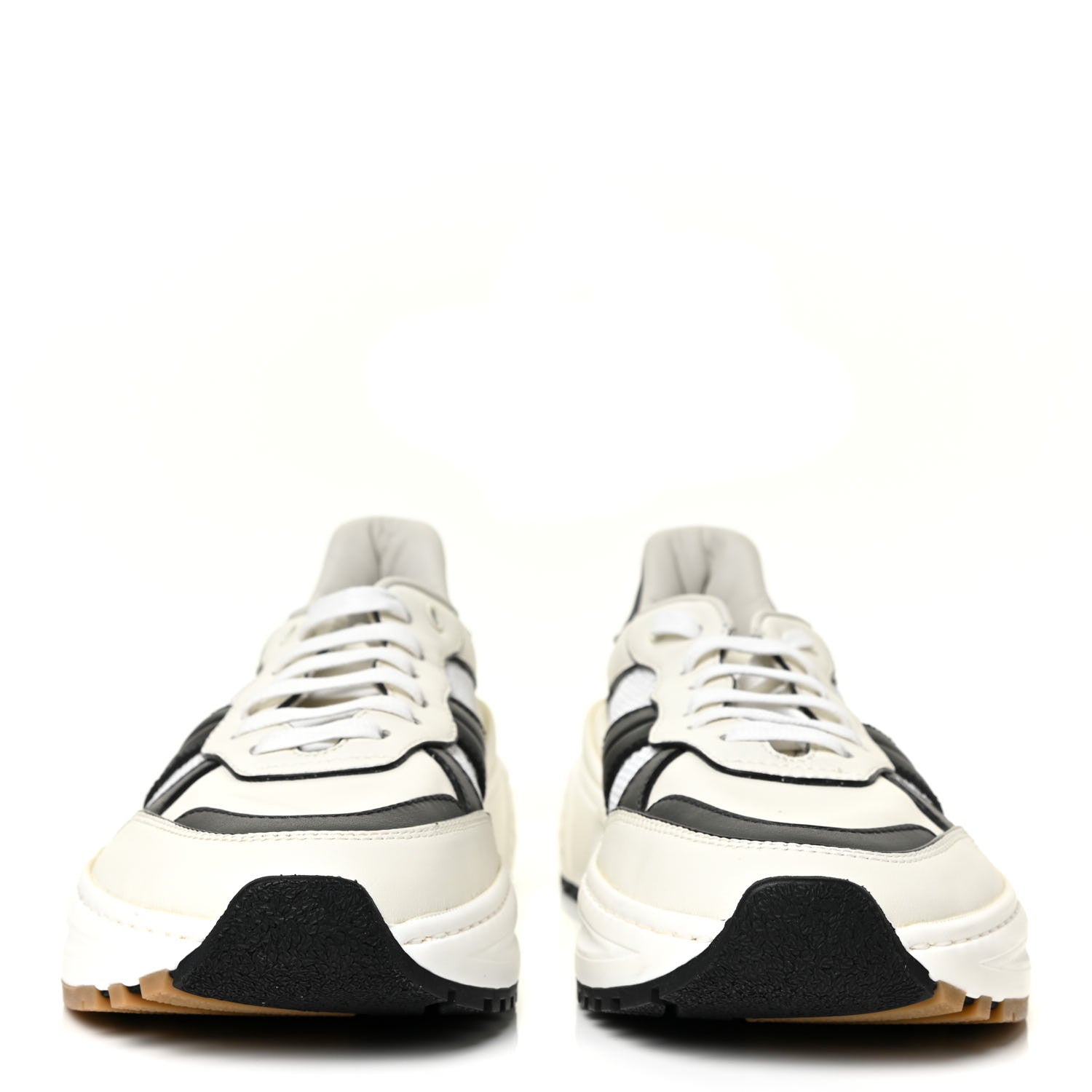 Bottega Veneta Calfskin Technical Mesh Speedster Sneakers 42 White Black 2 of 14