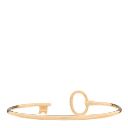 Tiffany 18K Rose Gold Diamond Keys Wire Bracelet 2 of 4