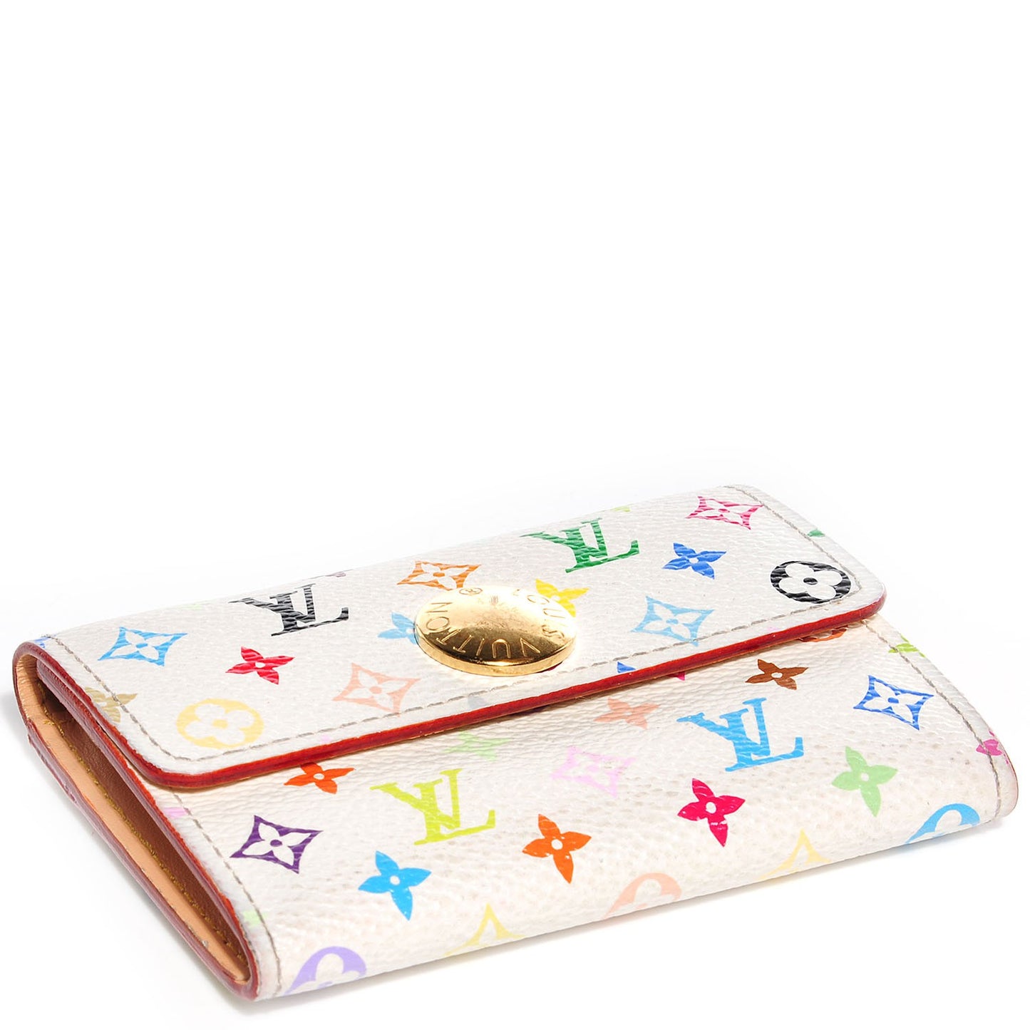 Monogram Multicolor Buisness Card Holder White