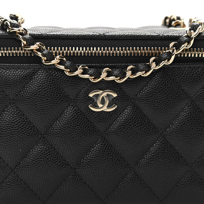 Chanel Caviar Quilted Small Vanity Case With Chain Black 8 of 11