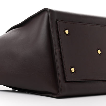 Celine Smooth Calfskin Large Bi-Color Tie Knot Tote Black Burgundy 9 of 11