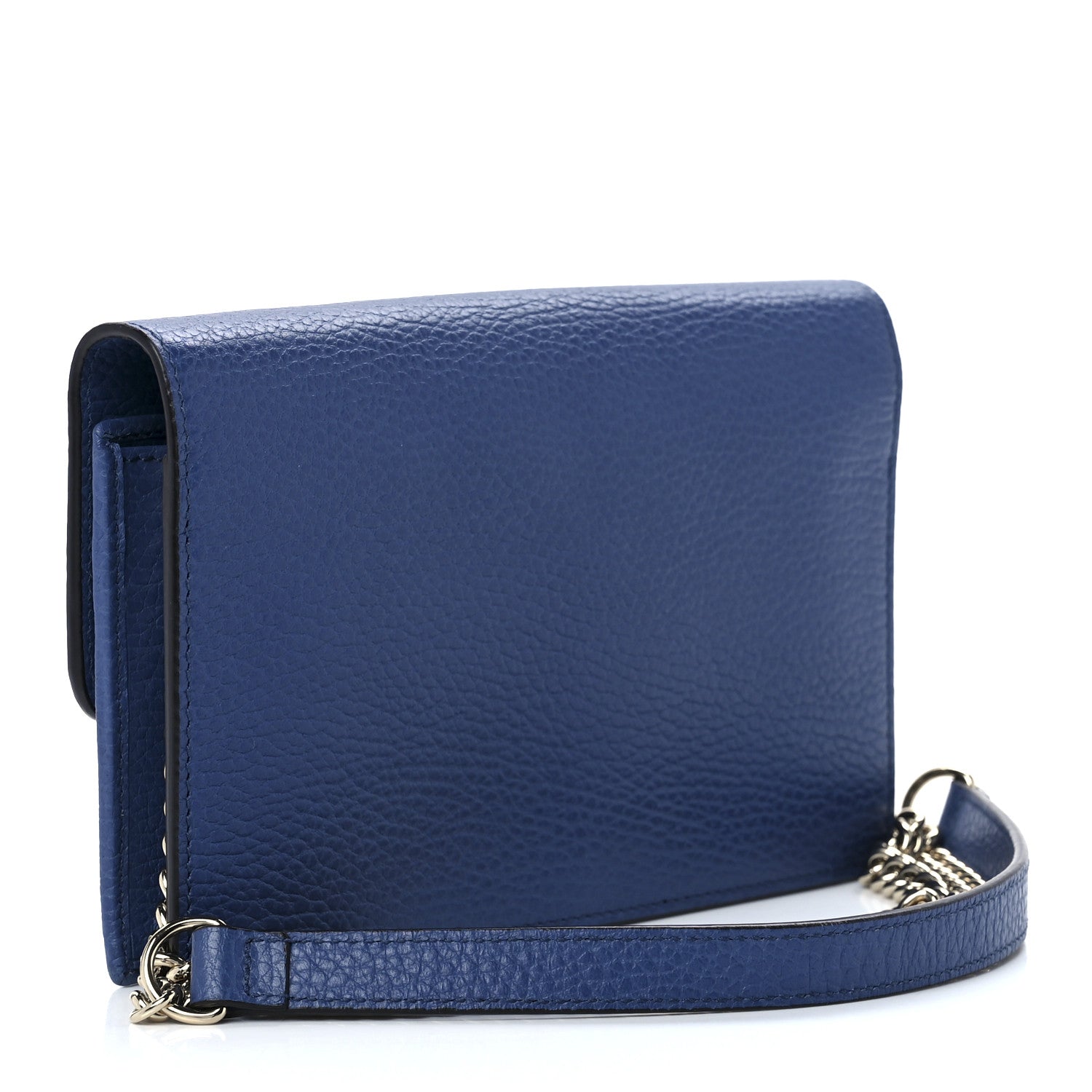 Gucci Dollar Calfskin Interlocking G Chain Wallet Caspian 3 of 11