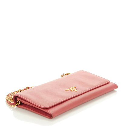Prada Saffiano Metal Oro Chain Wallet Tamaris 3 of 9