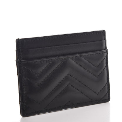 Gucci Calfskin Matelasse GG Marmont Card Holder Black 3 of 8