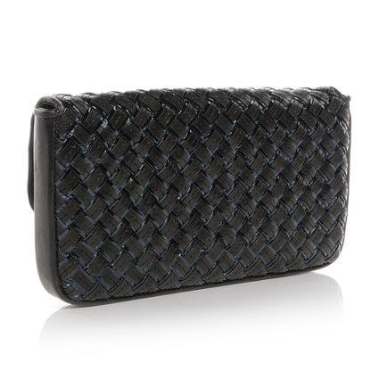 Bottega Veneta Snakeskin Turnlock Clutch Black 3 of 9