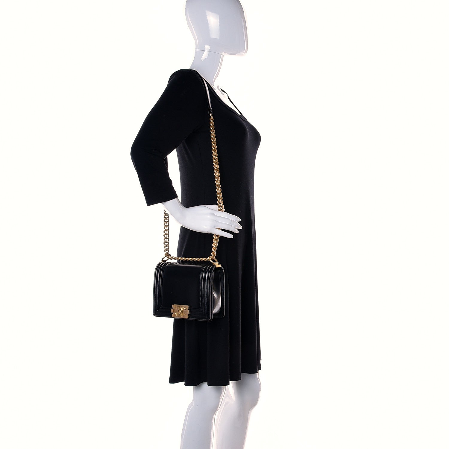 Chanel Calfskin Mini Boy Flap Black 2 of 12