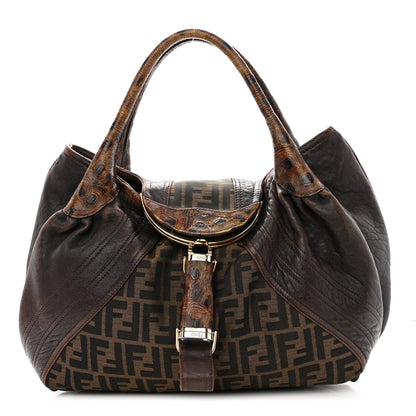 Fendi Zucca Nappa Nuvolata Vitello Tortuga Spy Tobacco Moro 1 of 17