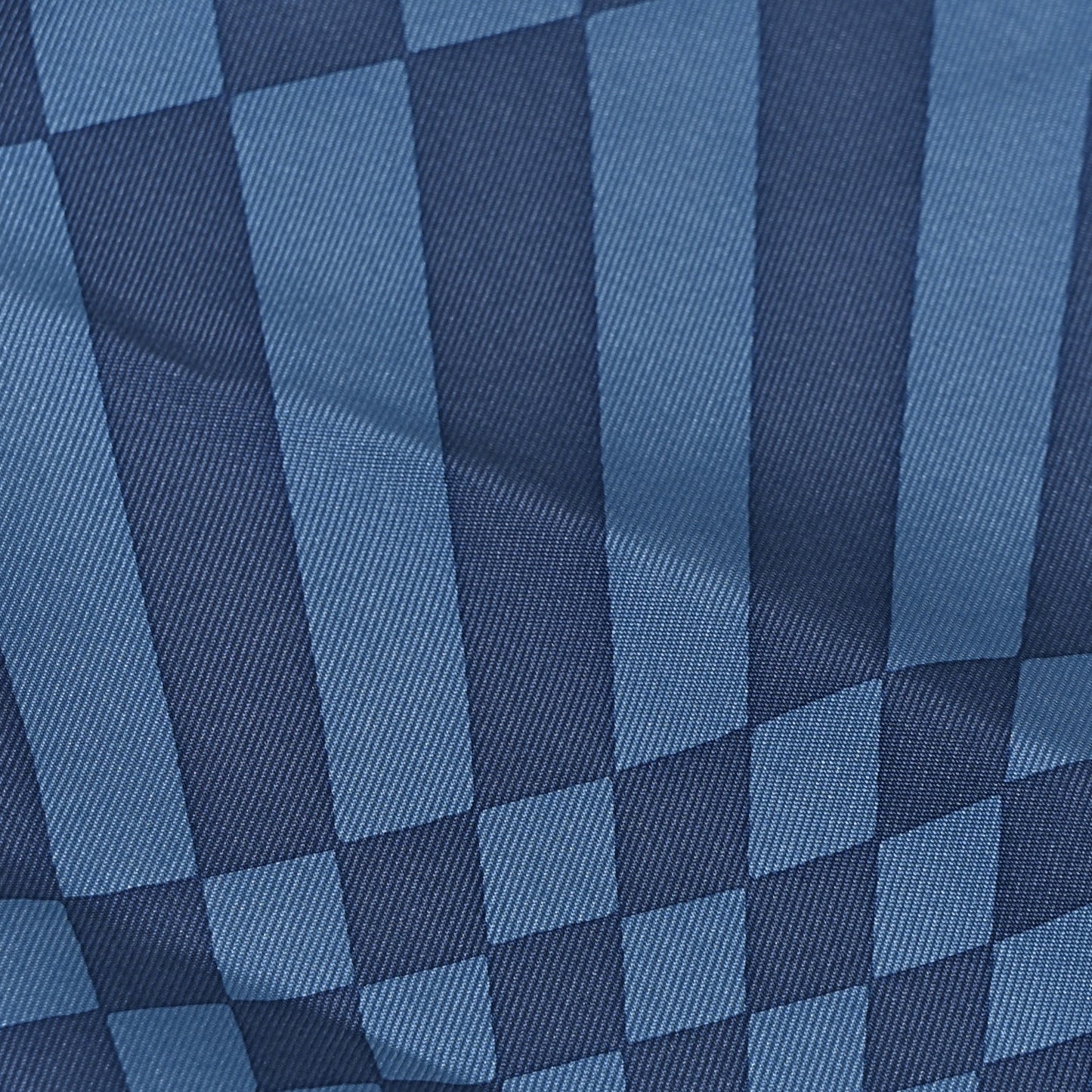 Silk Twill Grande Theatre Nouveau Scarf 90 Bleu Jean Vert Moutarde