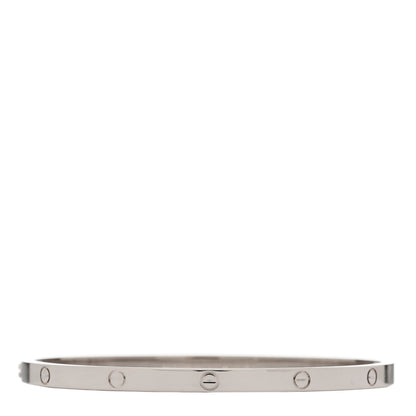 Cartier 18K White Gold Small LOVE Bracelet 17 2 of 5