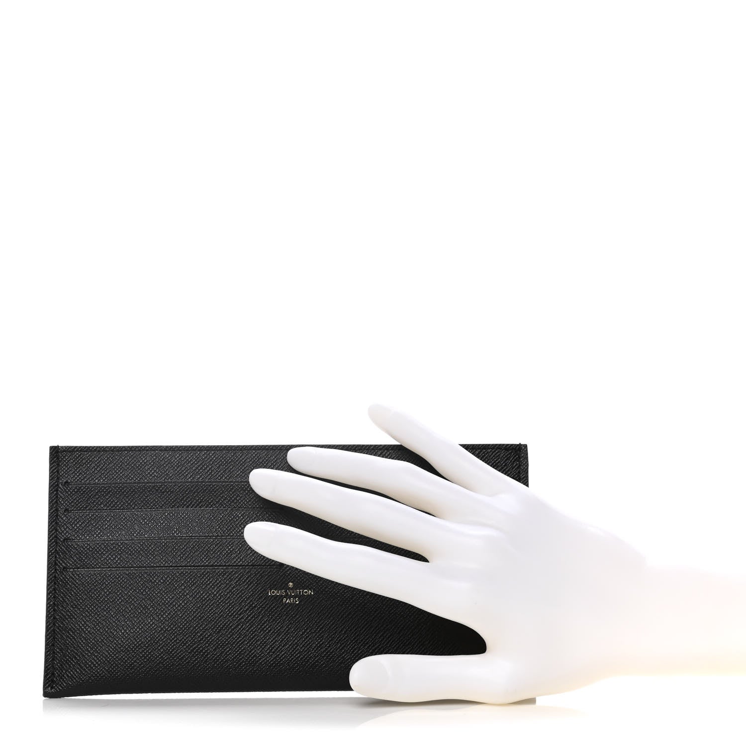 Louis Vuitton Calfskin Felicie Chain Wallet Card Holder Insert Black 2 of 6