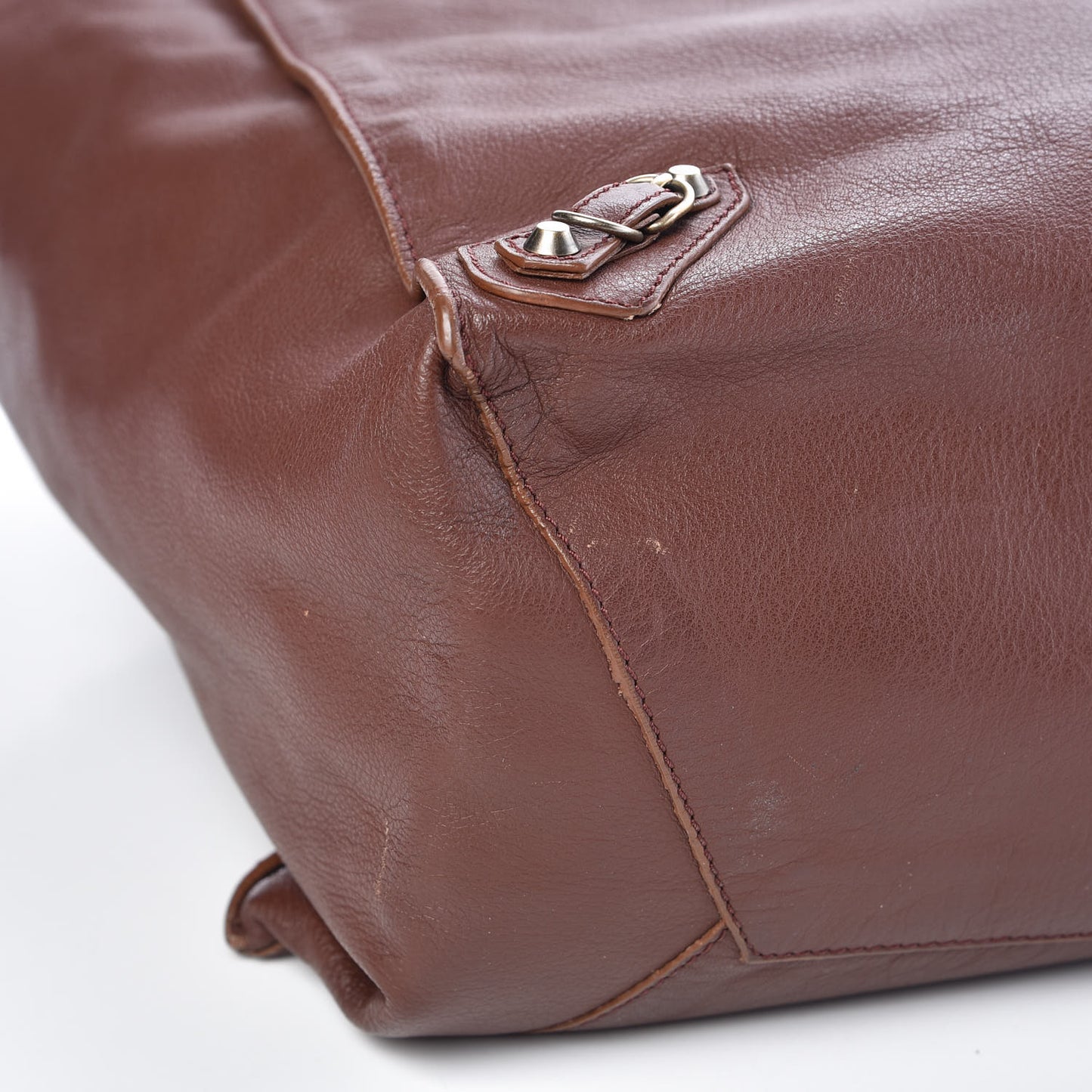 Calfskin Papier Flap Tote Castagna