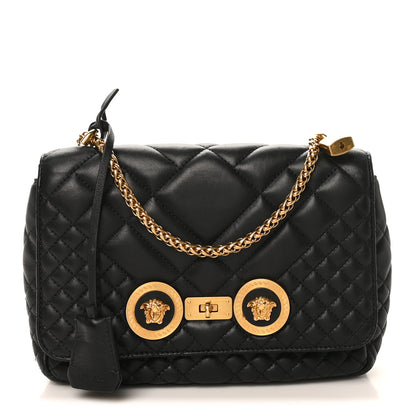Versace Nappa Quilted La Medusa Chain Crossbody Black 1 of 10