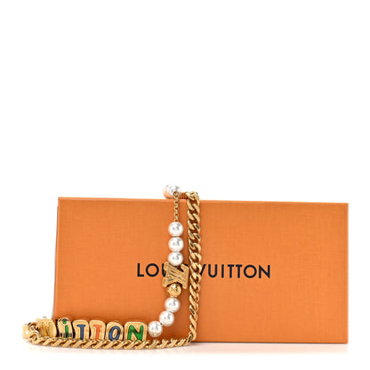 Louis Vuitton Metal Monogram Vuitton Belt Chain Gold Multicolor 4 of 4