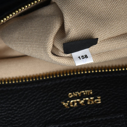 Prada Vitello Daino Tote Nero Black 9 of 10