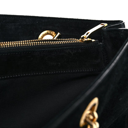 Saint Laurent Suede Monogram Cassandre Shopper Black 15 of 30