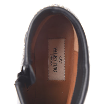Valentino Garavani Calfskin Studded Ankle Boots 36 Black 7 of 8