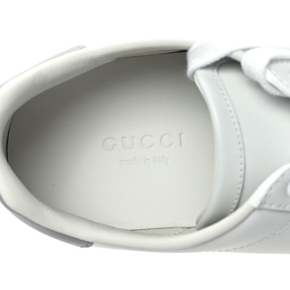 Gucci Calfskin Interlocking G Perforated Womens Ace Sneakers 36 White Grey Sky 7 of 9