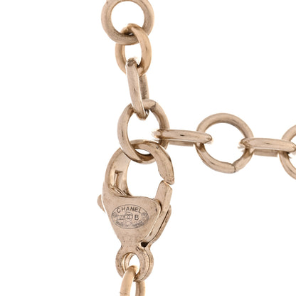 Chanel Crystal CC Pendant Choker Gold Pink 5 of 6