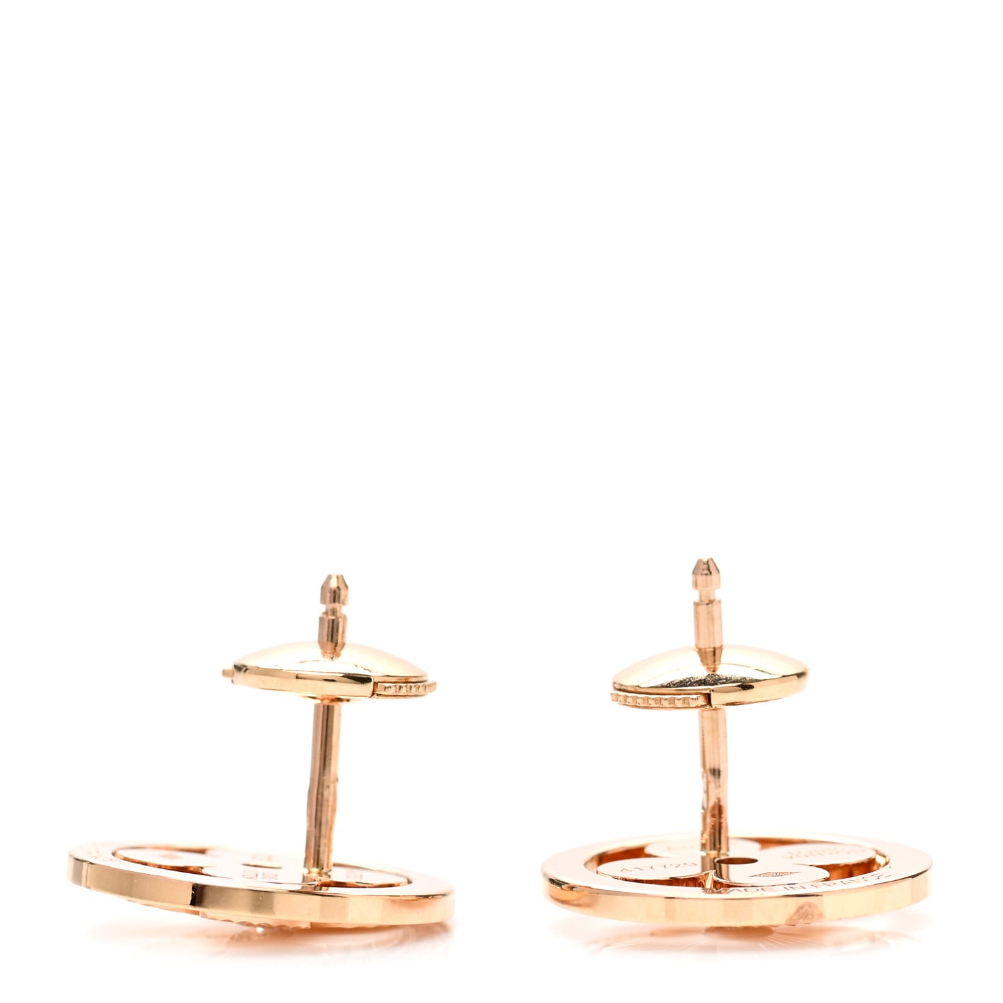 18K Pink Gold Diamond Blossom Stud Earrings