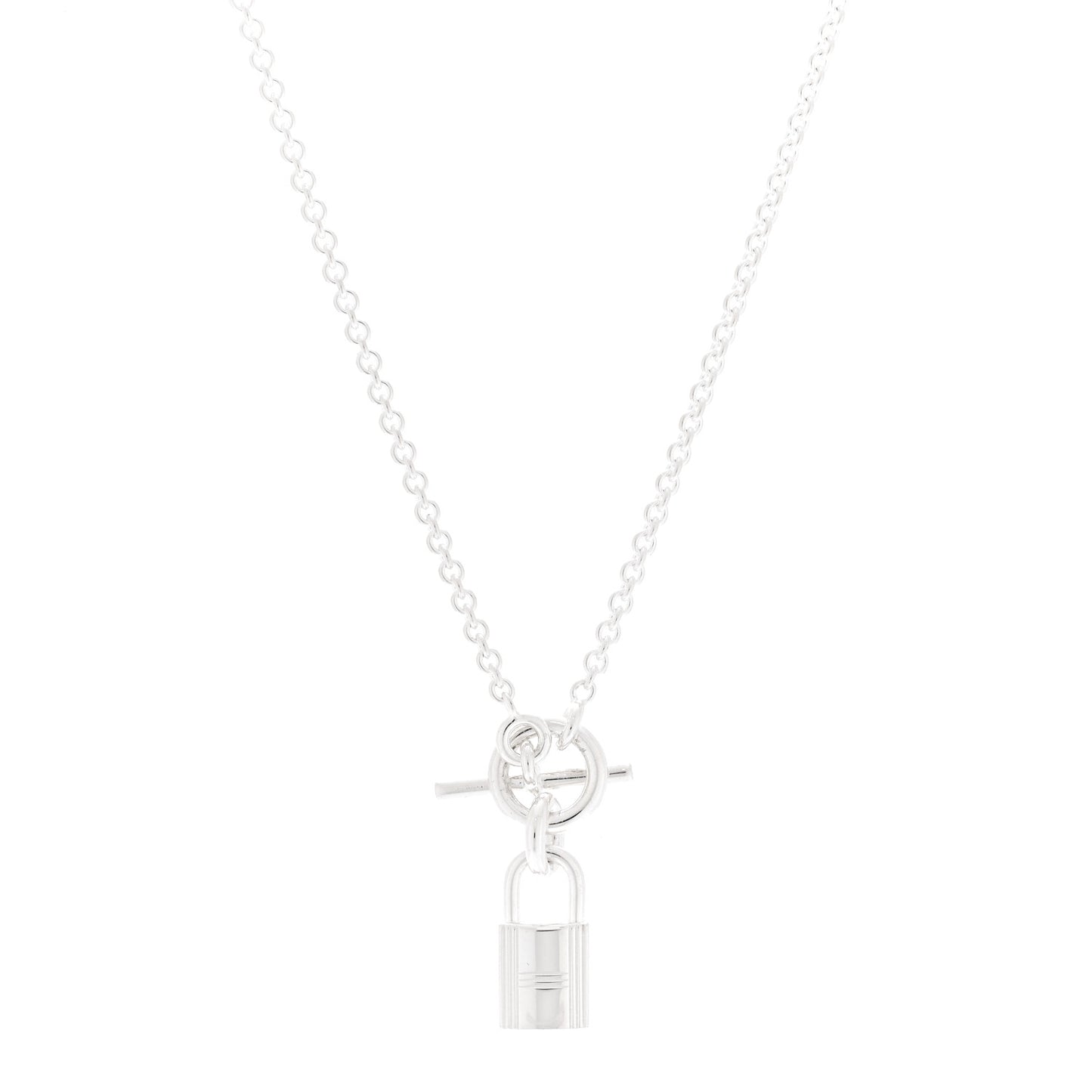 Sterling Silver Cadenas Kelly Lock Pendant Necklace