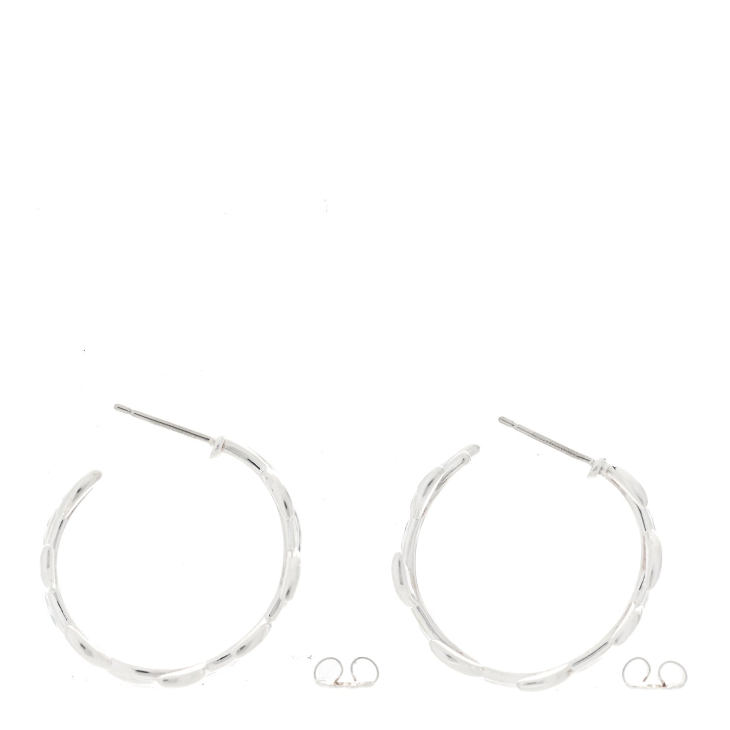 Sterling Silver Paloma Picasso Olive Leaf Hoop Earrings