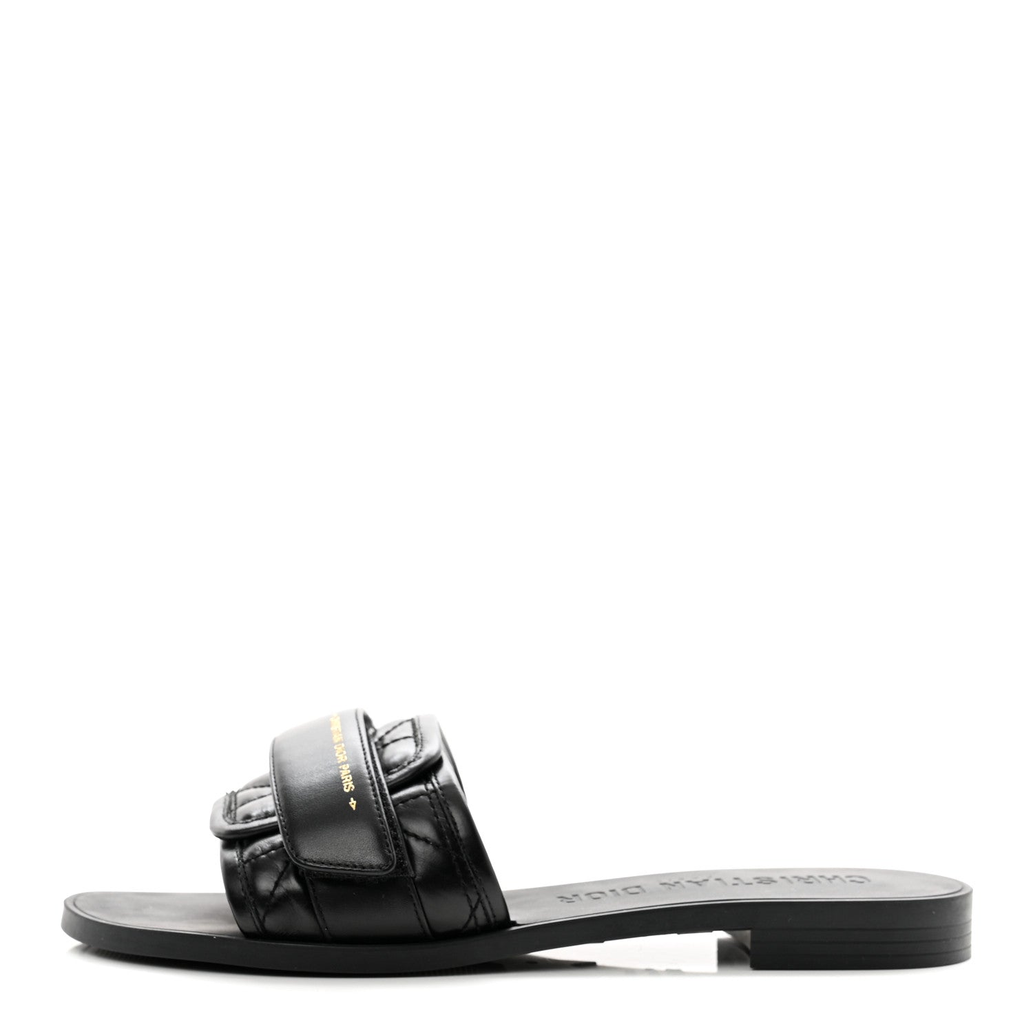Christian Dior Calfskin Cannage Dio(r)evolution Slide Sandals 37 Black 1 of 8