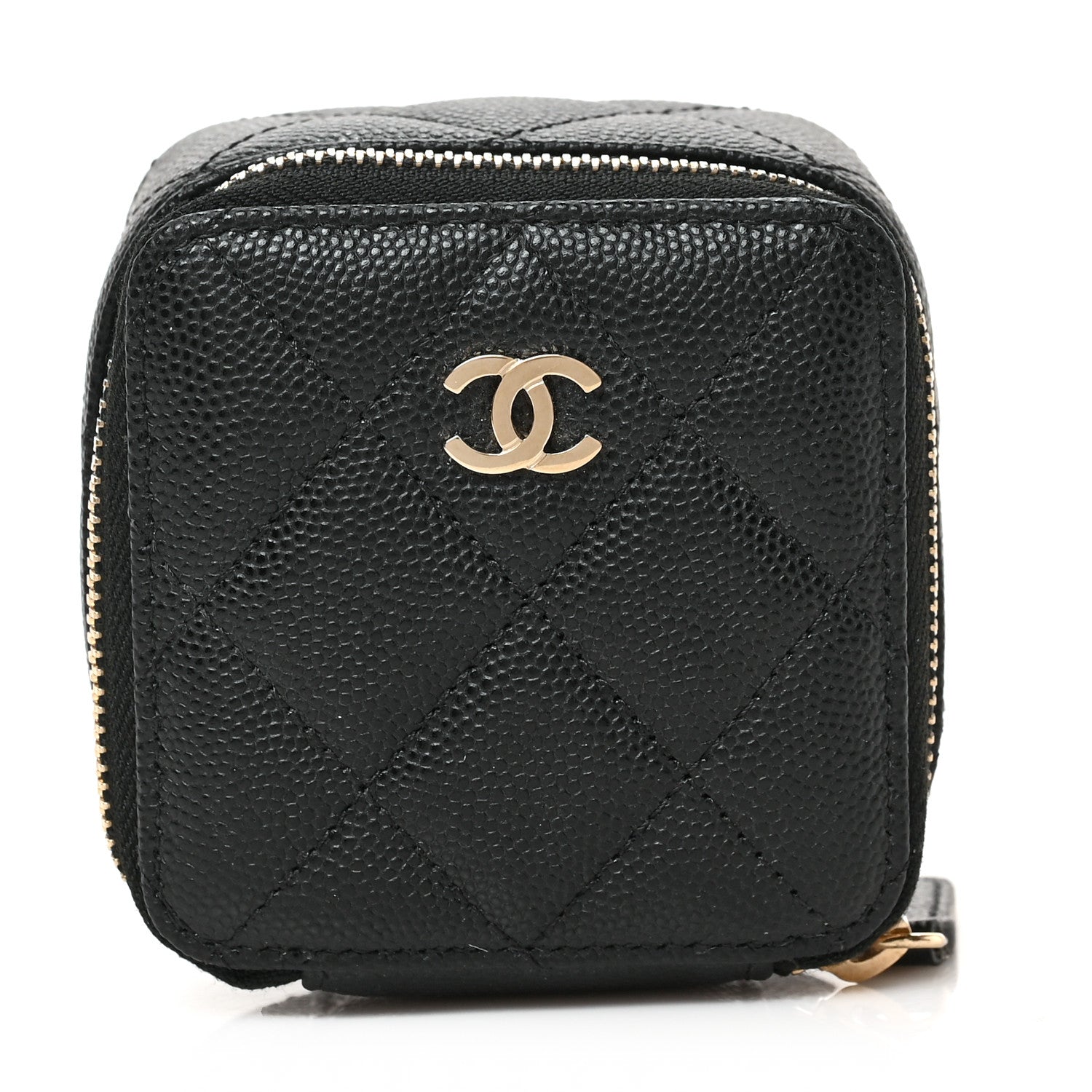 Chanel Caviar Quilted Jewelry Travel Case Black 1 of 6