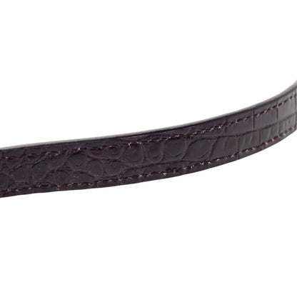 Saint Laurent Calfskin Crocodile Embossed Small Sac de Jour Prune 12 of 12