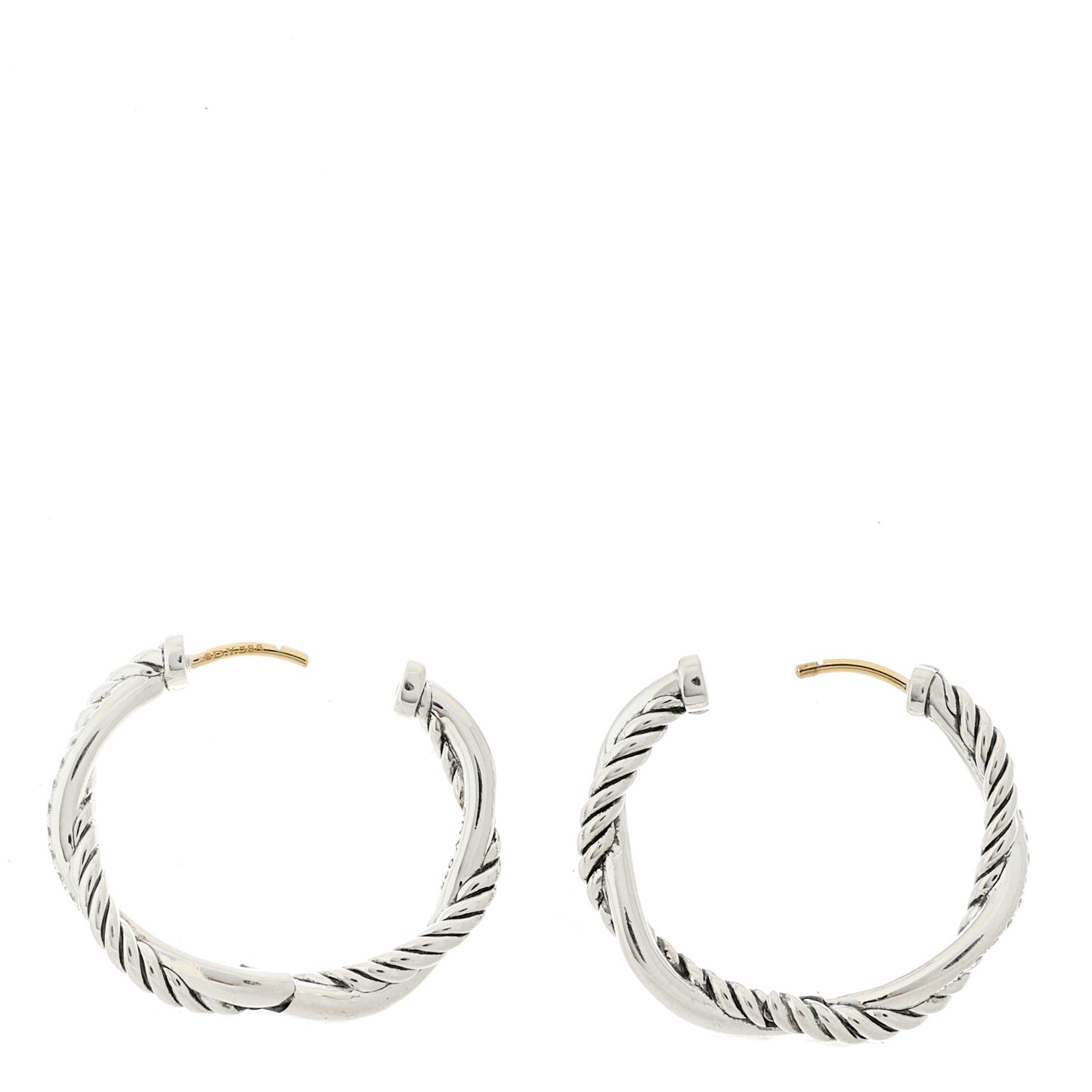 Sterling Silver Diamond Petite Infinity Hoop Earrings