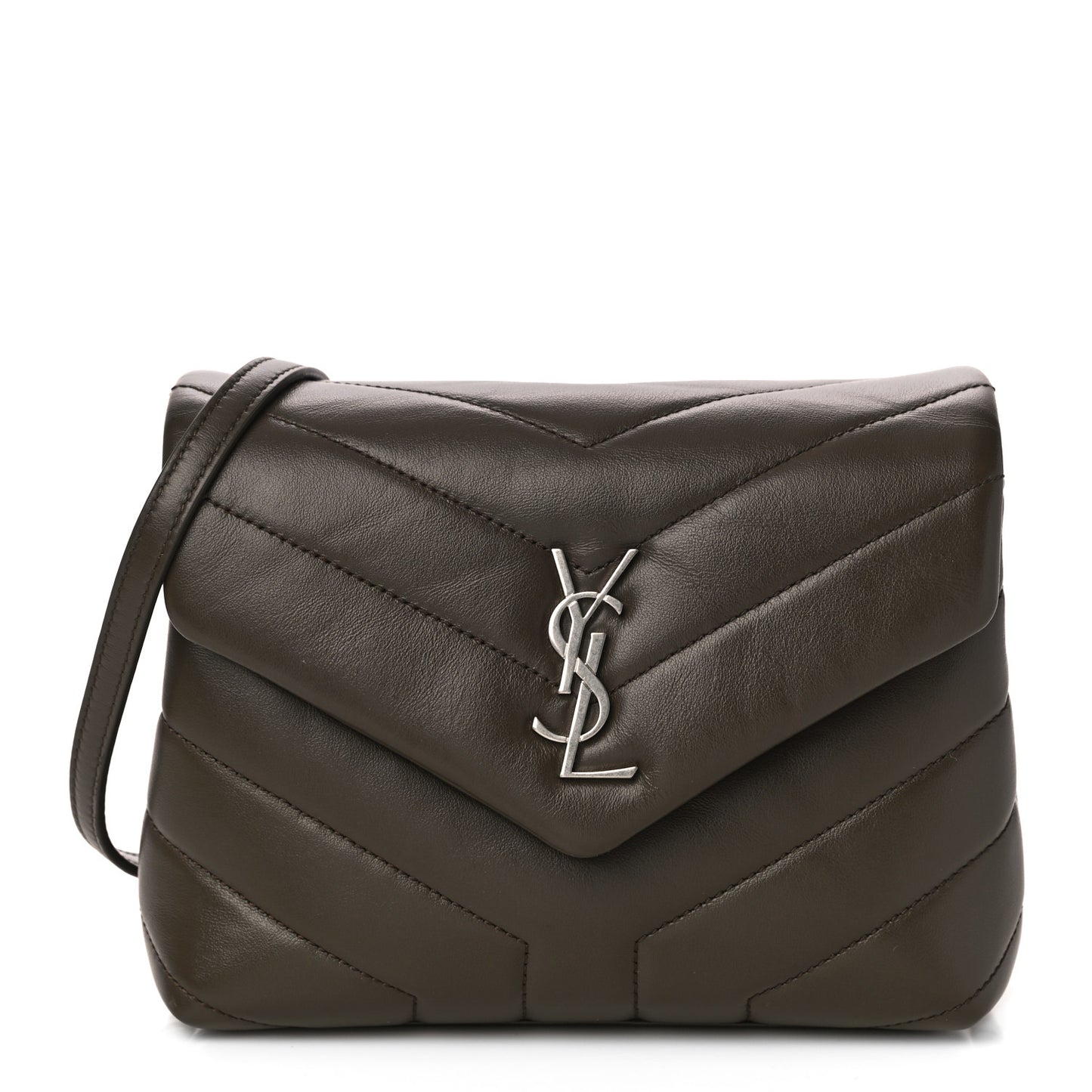Calfskin Y Quilted Monogram Toy Loulou Crossbody Bag Faggio
