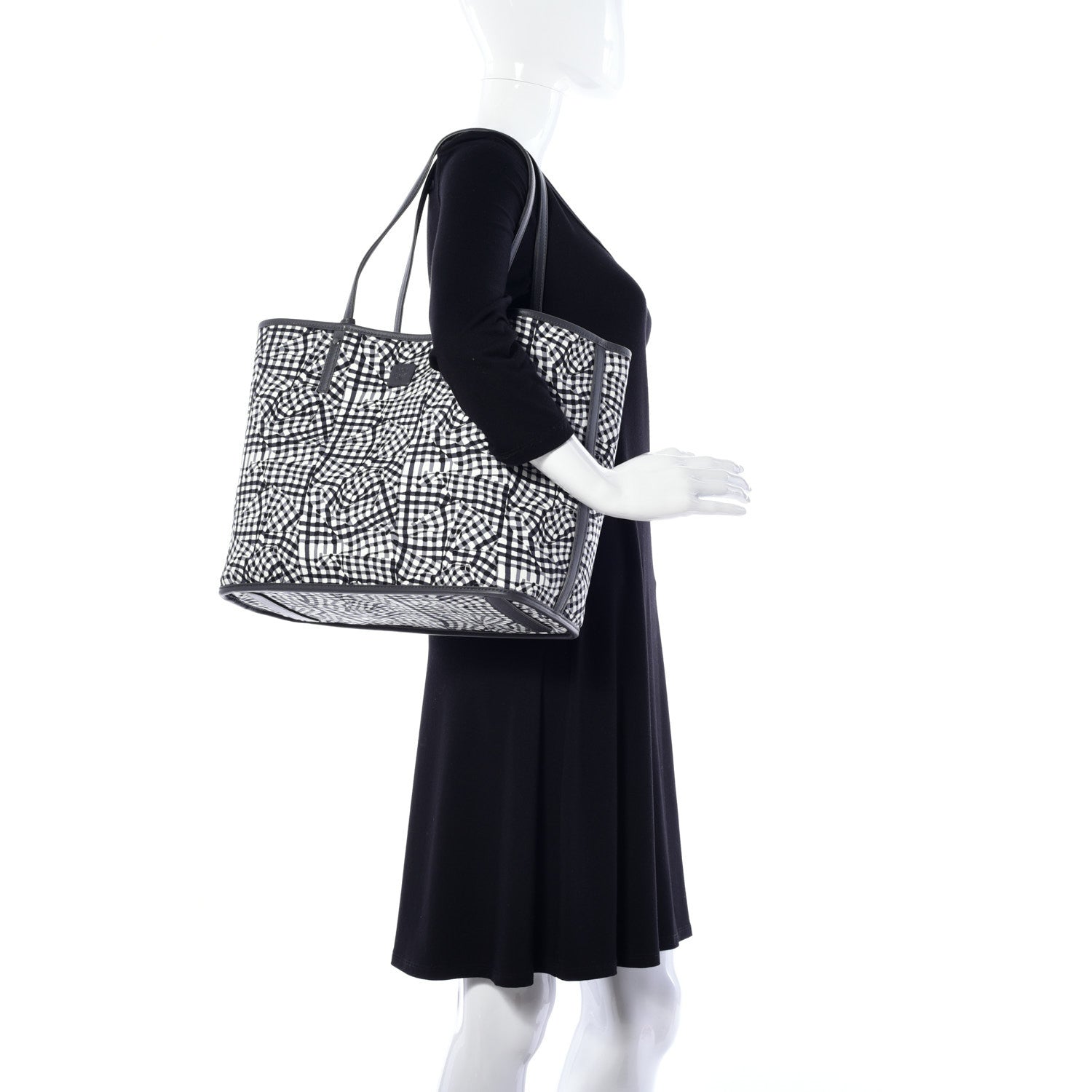 MCM Visetos Medium Reversible Shopper Tote Phantom Grey 4 of 16
