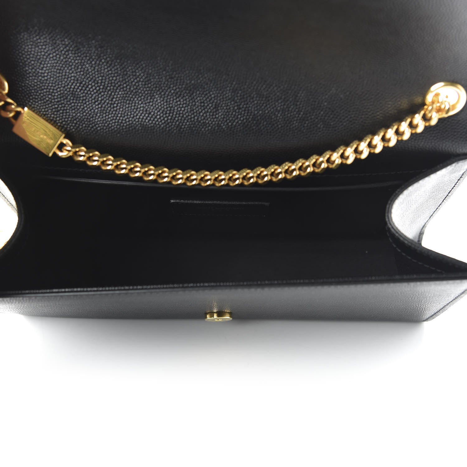 Saint Laurent Grain De Poudre Medium Classic Monogram Kate Satchel Black 5 of 9