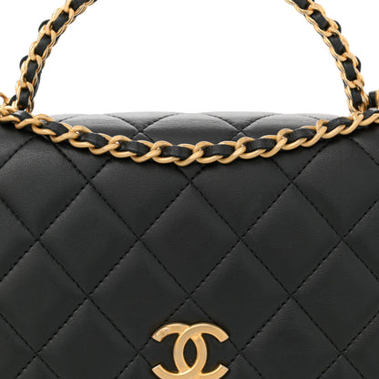 Chanel Lambskin Quilted Pick Me Up Wallet On Chain WOC Black 8 of 11