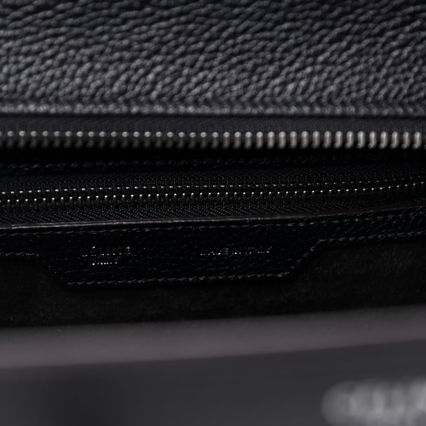 Drummed Calfskin Micro Luggage Black