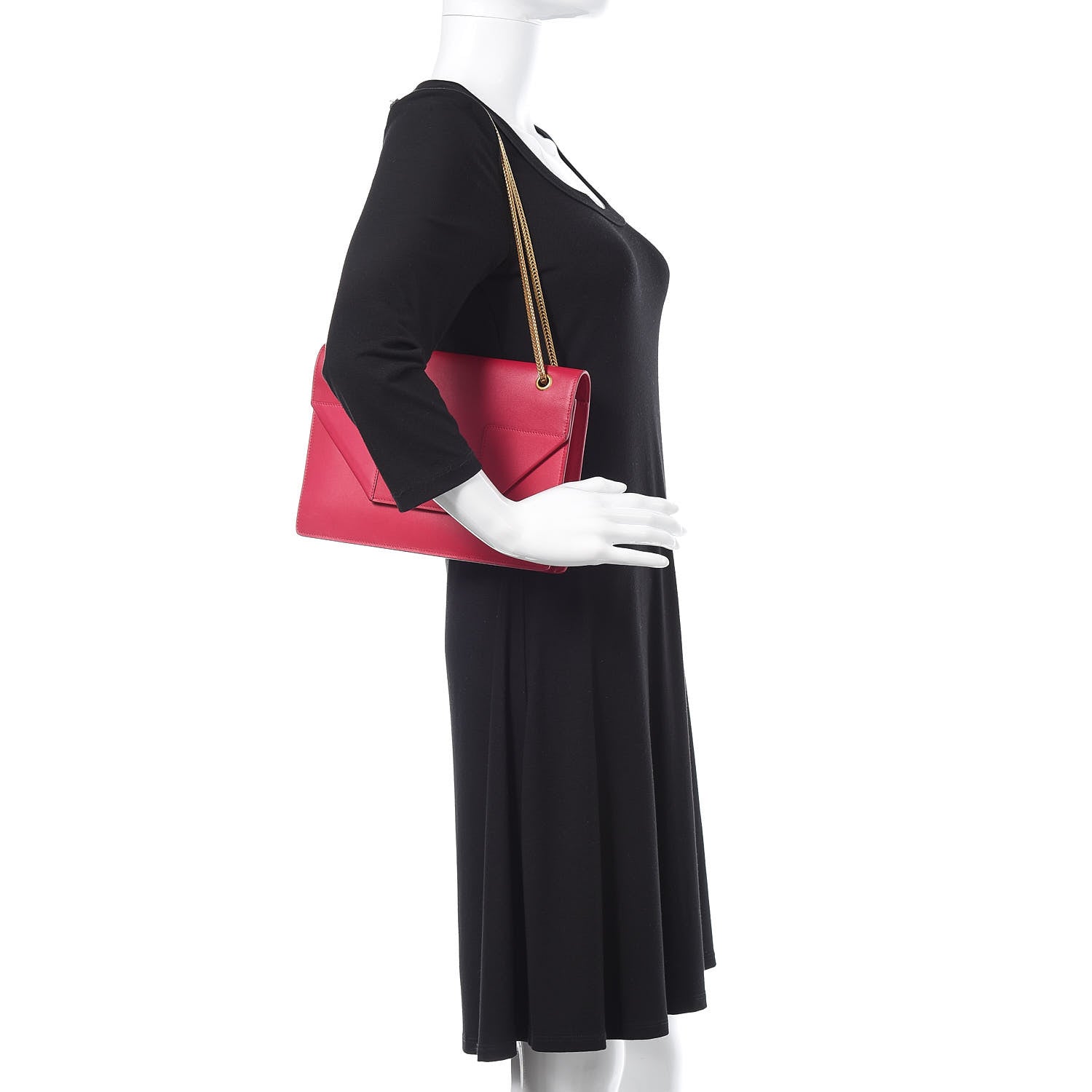Saint Laurent Calfskin Medium Classic Betty Fuchsia 2 of 14