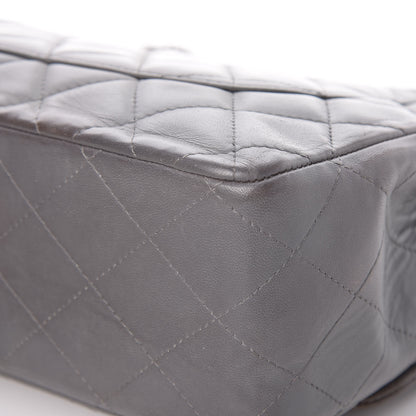 Chanel Lambskin Quilted Jumbo Single Flap Grey 13 of 20