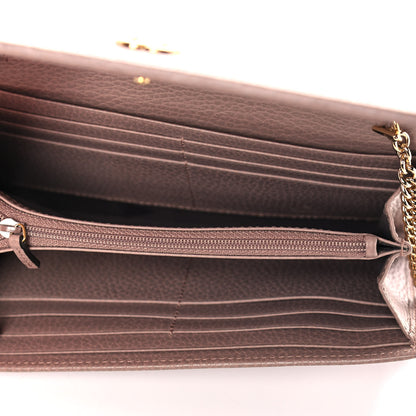 Gucci Dollar Calfskin Petite GG Marmont Wallet Chain Bag Porcelain Rose 5 of 14