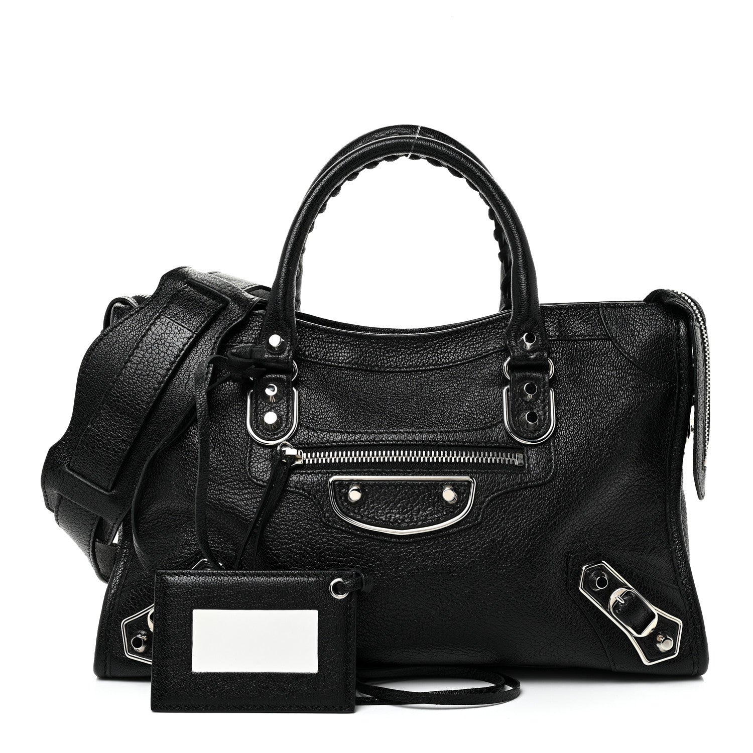 Balenciaga Chevre Silver Metallic Edge Hardware S City Black 1 of 12