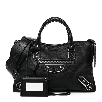Balenciaga Chevre Silver Metallic Edge Hardware S City Black 1 of 12