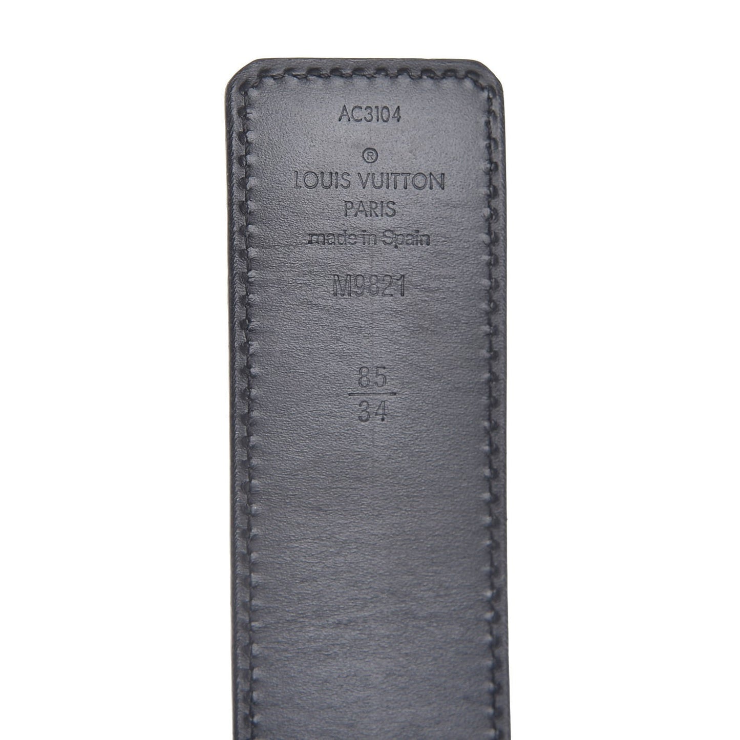 Calfskin Monogram 30mm LV Initiales Reversible Belt 85 34 Black