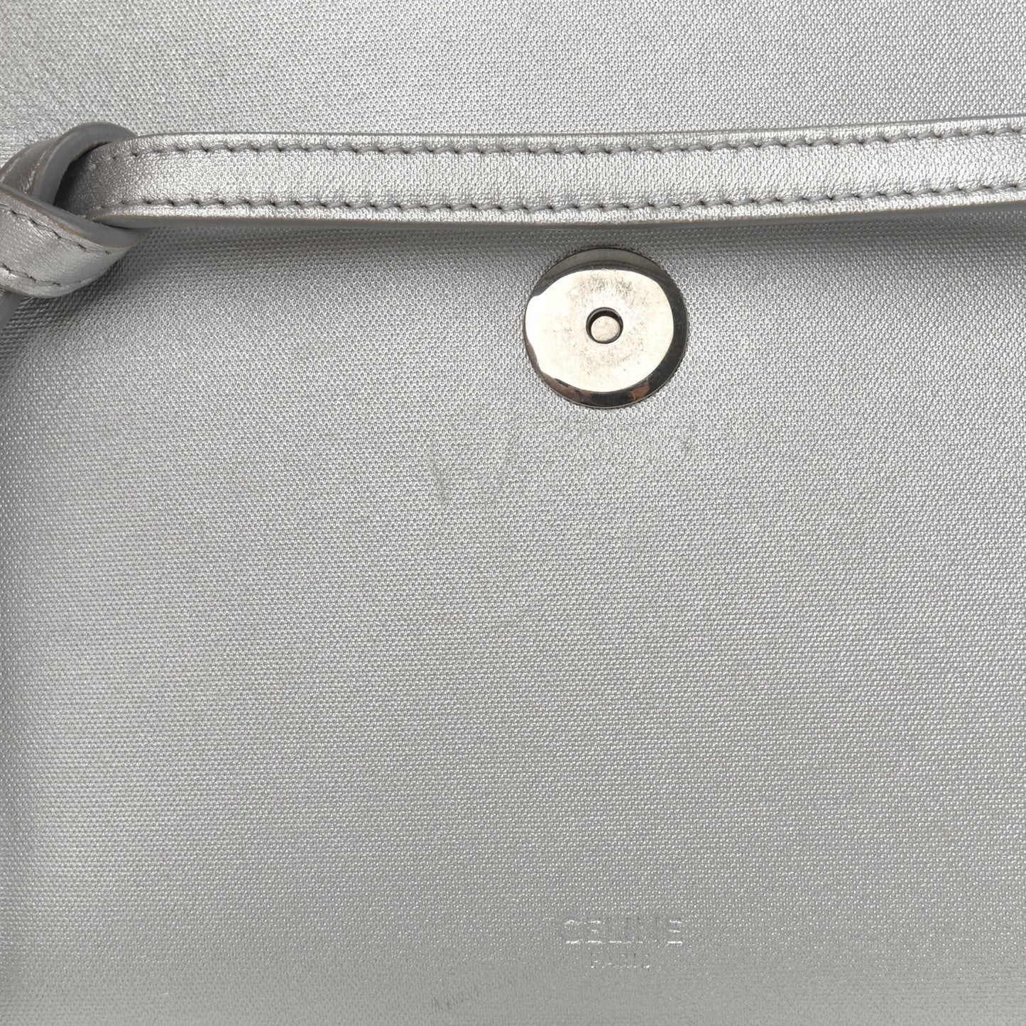 Laminated Calfskin Nano Belt Bag Silver