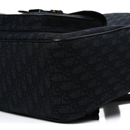 Christian Dior Oblique Jacquard Saddle Zip Backpack Black 9 of 9