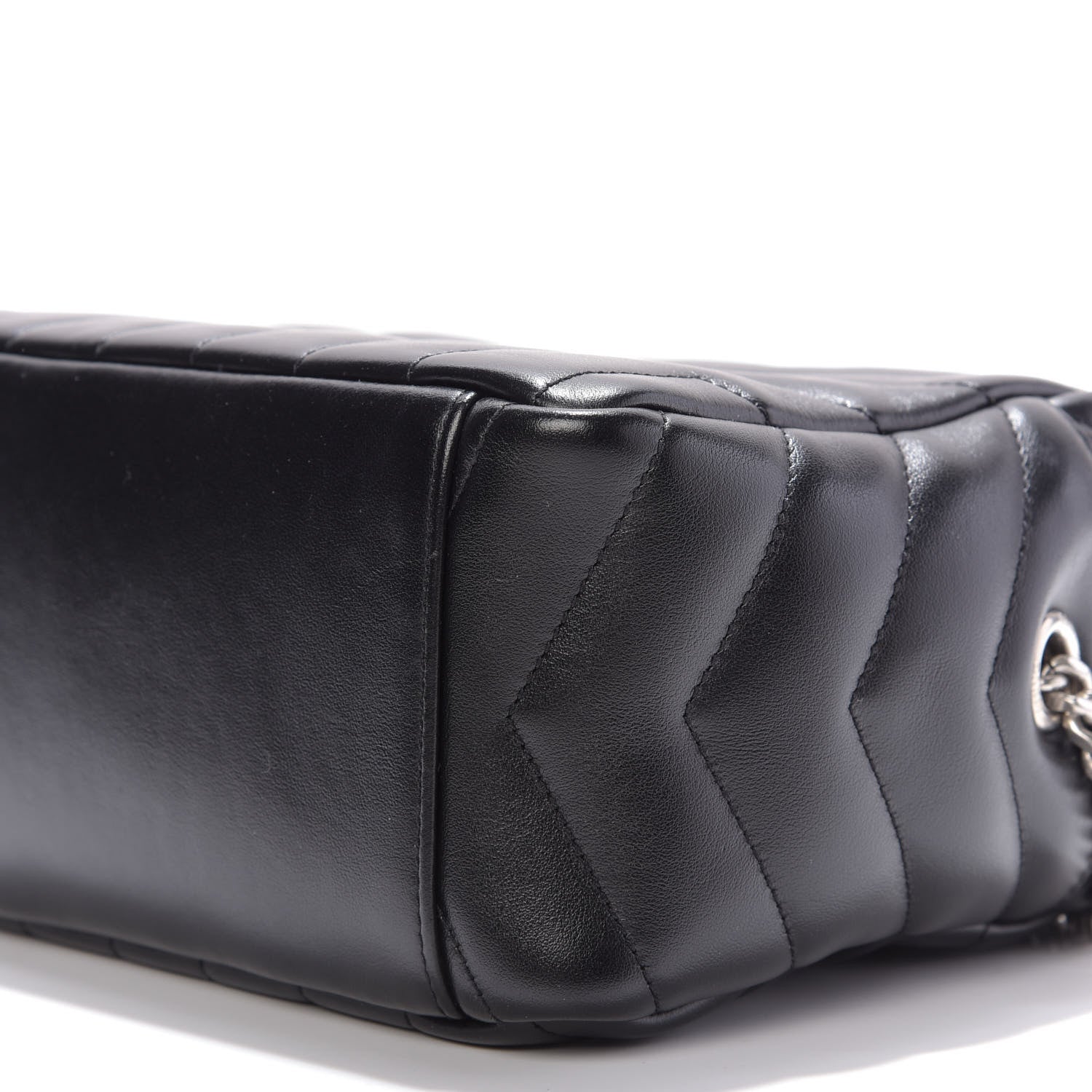 Saint Laurent Calfskin Y Quilted Monogram Small Loulou Bowling Bag Black 7 of 10