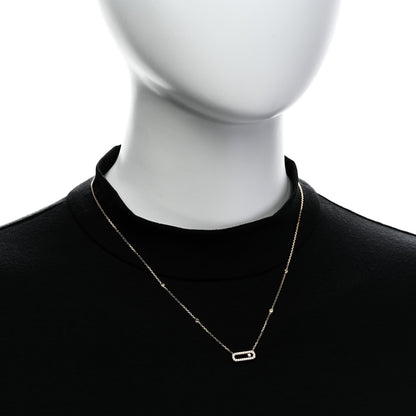 Messika 18K Yellow Gold Diamond Move Uno Pave Necklace 2 of 6