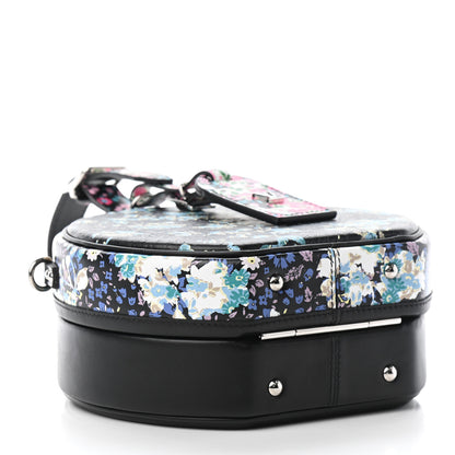 Louis Vuitton Calfskin Floral Print Petite Boite Chapeau Black 4 of 8